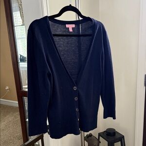 Lilly Pulitzer Deep Blue Cardigan Sweater